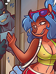 You won't fuck with me because you think I get all the girls - Looney Toons, The Stud Shark by welcomix (tufos)