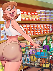 Naughty milf struts her hot body through the supermarket aisles - The Naughty Snacks, Naked at the grocery store by welcomix (tufos)