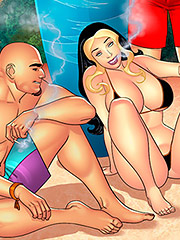 Embarking into a crazy adventure on the beach - Aunt, Cousins and co., Enjoying a beach vacation 2 by welcomix (tufos)